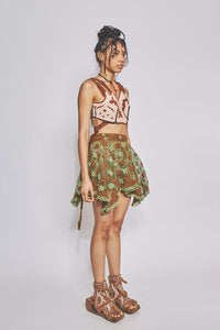 Pixie Skirt - Brown Green-VEREDAS-APOC STORE