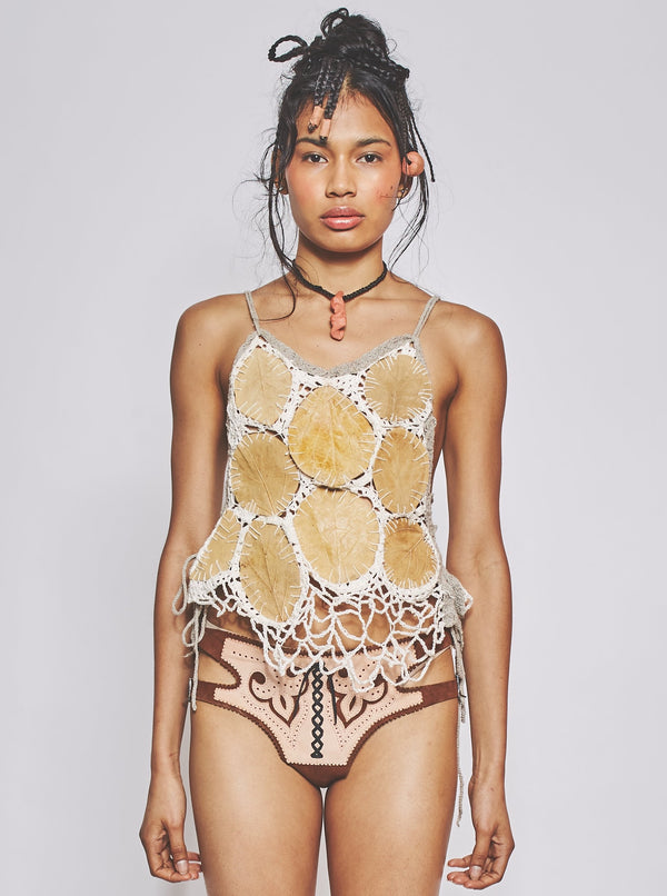 Leaf Patchwork Top-VEREDAS-APOC STORE