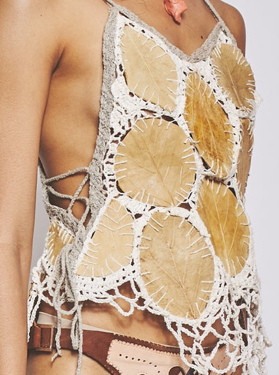 Leaf Patchwork Top-VEREDAS-APOC STORE
