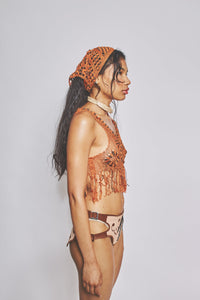 Fringe Tank Burnt Orange-VEREDAS-APOC STORE