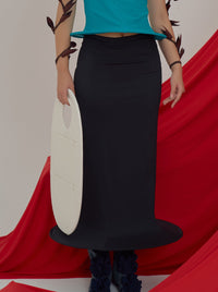 Tama Full Length Skirt Black-Sun Woo-APOC STORE