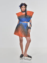 Multicolour Amatye Latex Lace Skirt-VEREDAS-APOC STORE