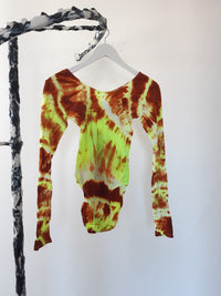 Hand Dyed Bodysuit Brown Green-Celia Calderón Asensio-APOC STORE