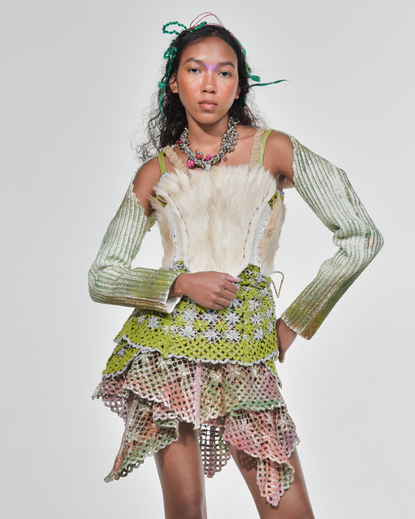 Green + Silver Pixie Dress-VEREDAS-APOC STORE