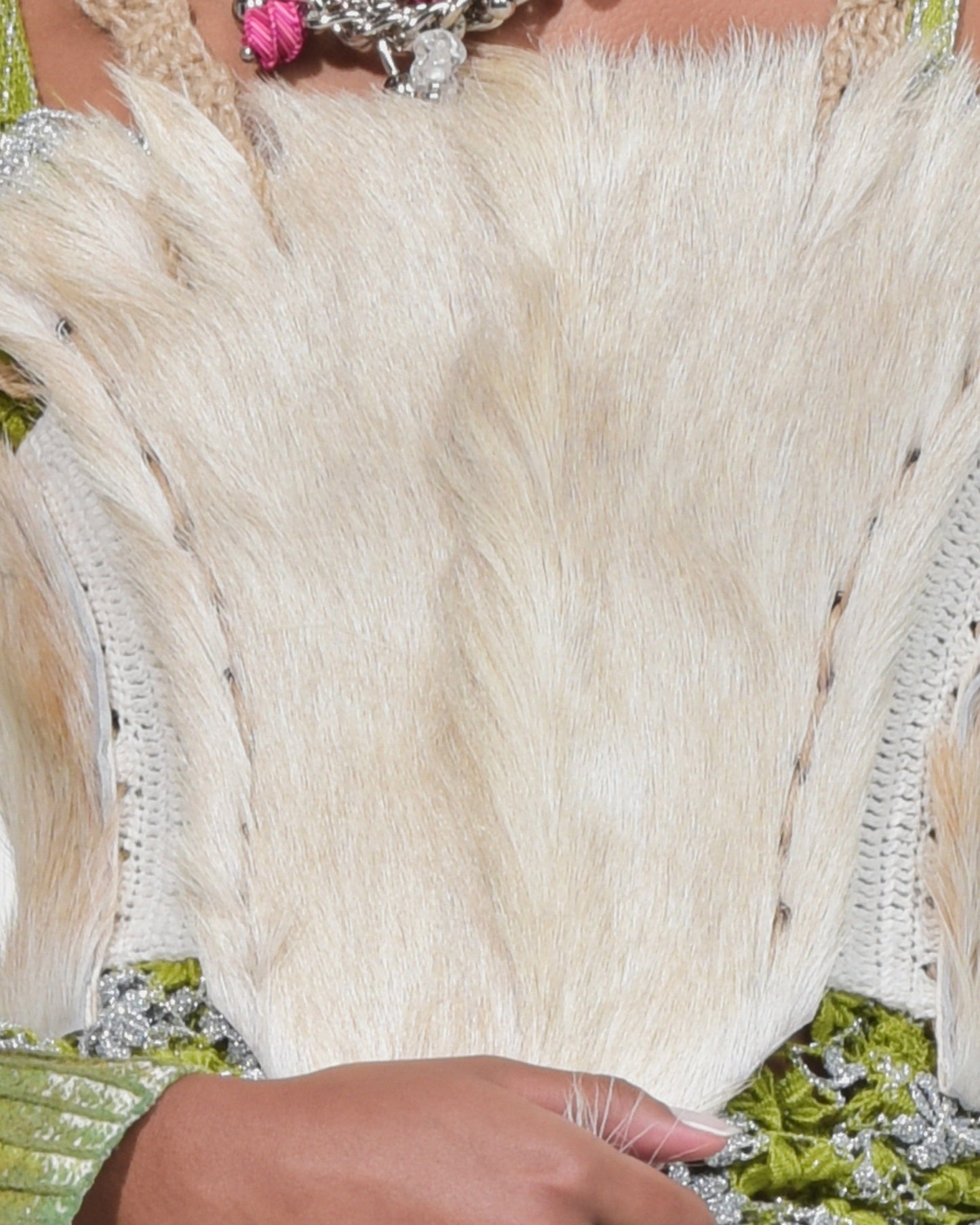 White Goat Hide Corset-VEREDAS-APOC STORE