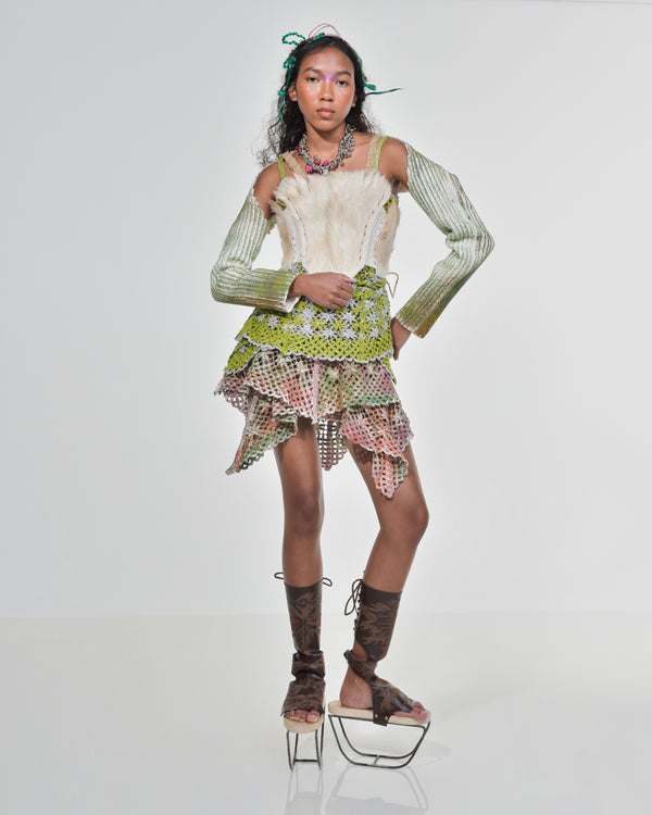 Green Paintbrush Latex Sleeve-VEREDAS-APOC STORE