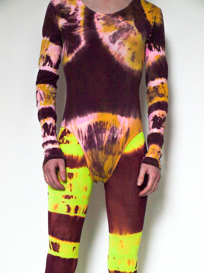 Hand Dyed Bodysuit Pink Multicolour-Celia Calderón Asensio-APOC STORE