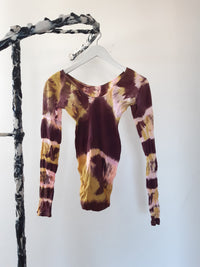 Hand Dyed Bodysuit Pink Multicolour-Celia Calderón Asensio-APOC STORE