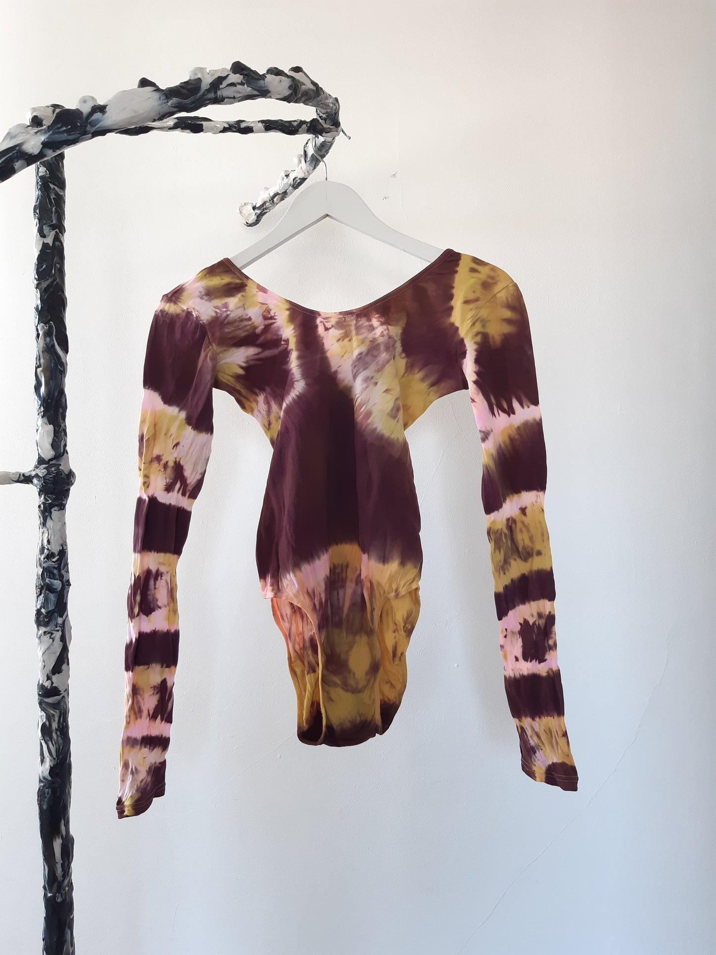 Hand Dyed Bodysuit Pink Multicolour-Celia Calderón Asensio-APOC STORE