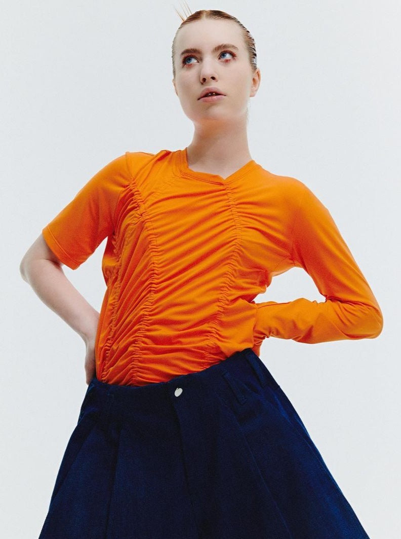 Broken Chamwoe T-Shirt Orange-Sung Ju-APOC STORE