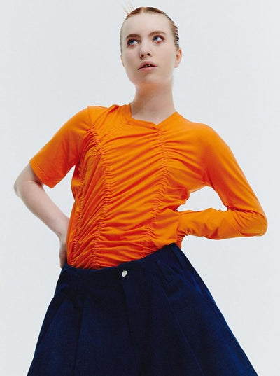 Broken Chamwoe T-Shirt Orange-Sung Ju-APOC STORE