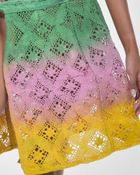 Multicolour Amatye Latex Lace Skirt-VEREDAS-APOC STORE