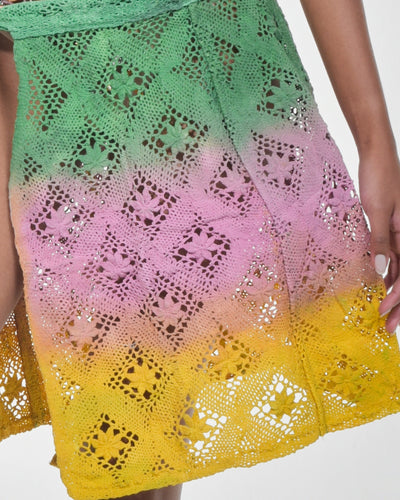Multicolour Amatye Latex Lace Skirt-VEREDAS-APOC STORE