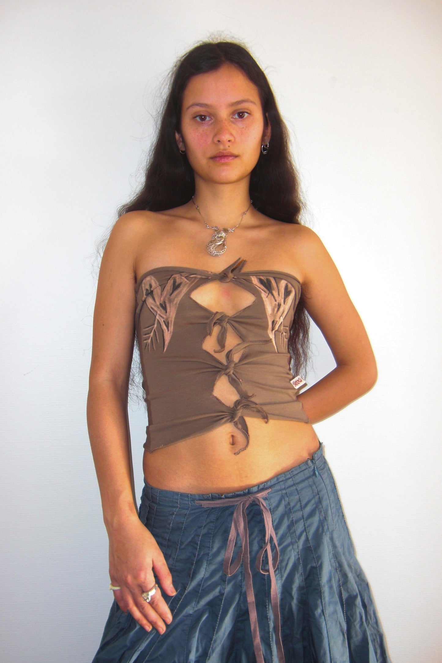 Knotted Tube Top-Anna Castellano-APOC STORE