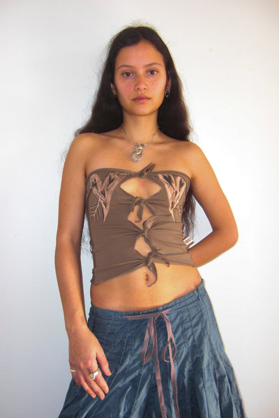 Knotted Tube Top-Anna Castellano-APOC STORE