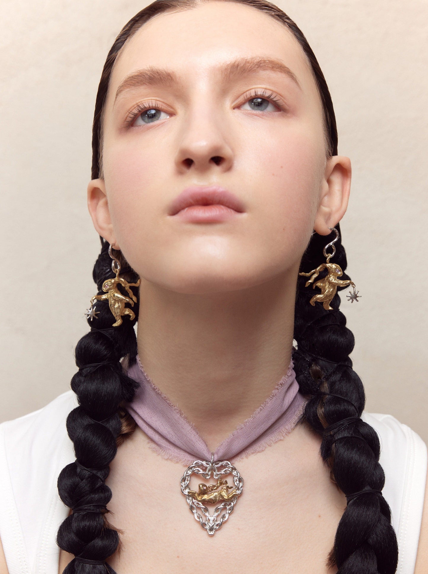 Lucky Rabbit Heart Necklace-Ancient Future-APOC STORE