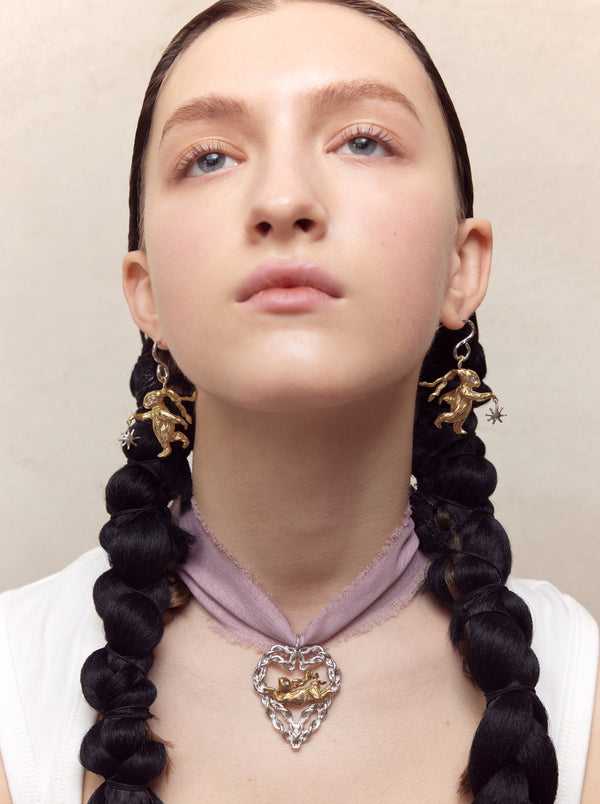 Lucky Rabbit Heart Necklace-Ancient Future-APOC STORE