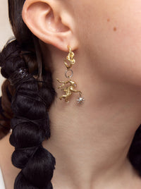 Gold Lucky Rabbit Solo Dance Earrings Knot-Ancient Future-APOC STORE
