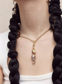 Gold Lucky Rabbit Pearl Necklace-Ancient Future-APOC STORE