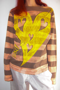 Striped Heart Tee-Anna Castellano-APOC STORE
