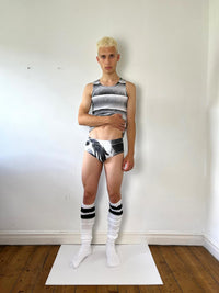 Black & White Stripe Print Vest-Pip Paz-Howlett-APOC STORE