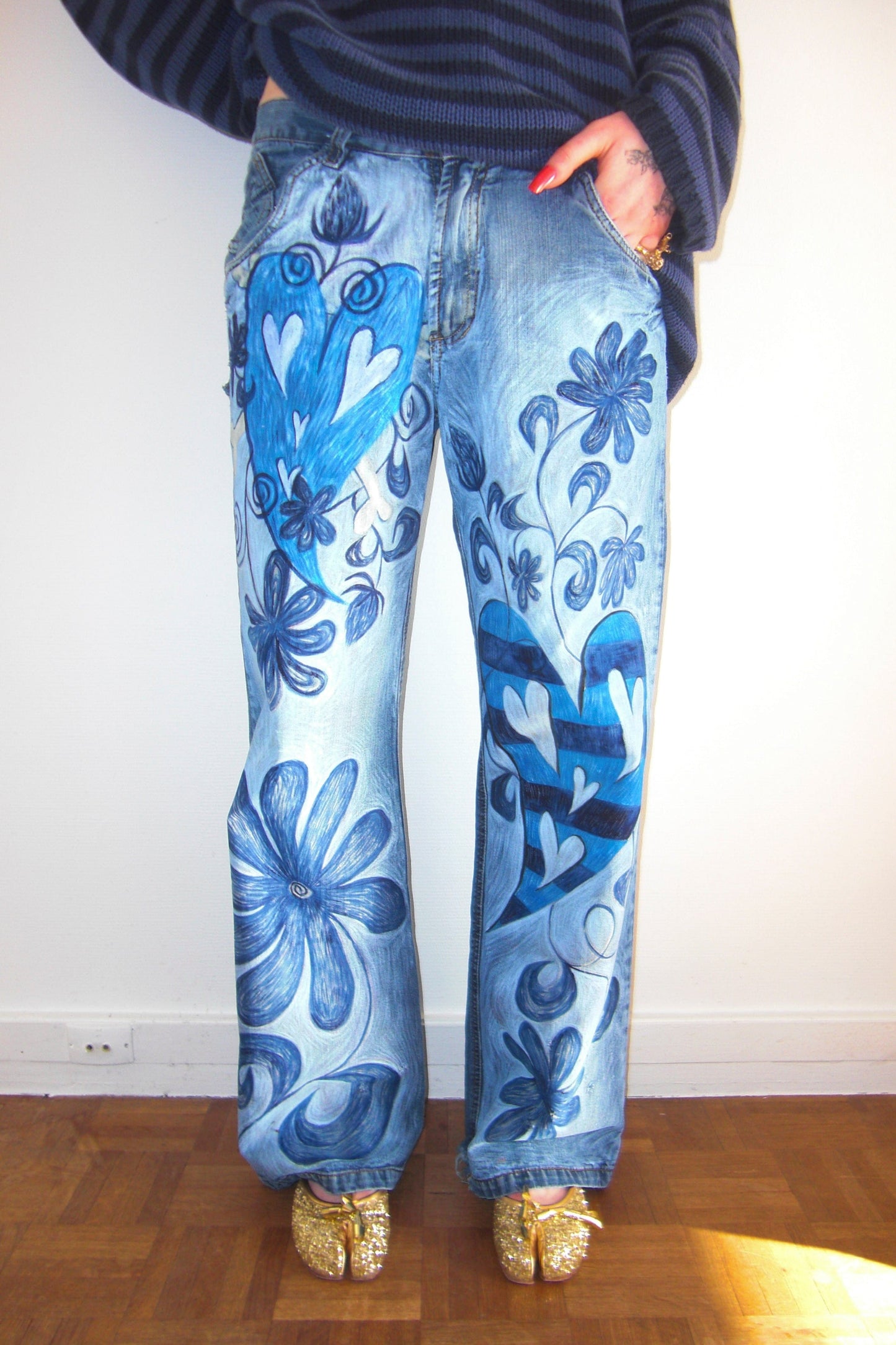 Flower & Heart Jeans-Anna Castellano-APOC STORE