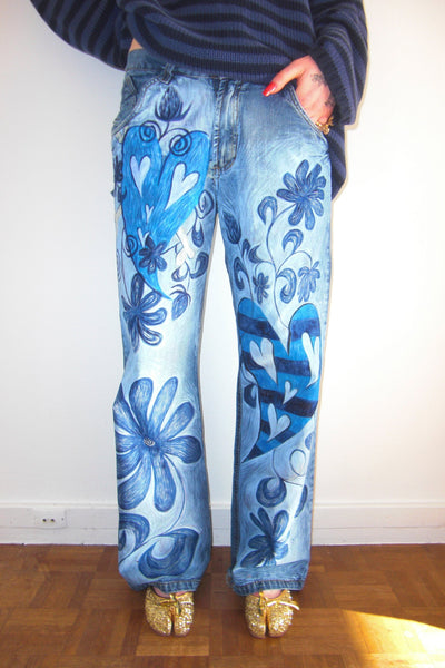 Flower & Heart Jeans-Anna Castellano-APOC STORE
