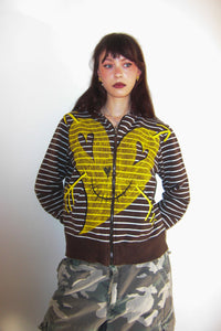 Striped Heart Hoodie-Anna Castellano-APOC STORE