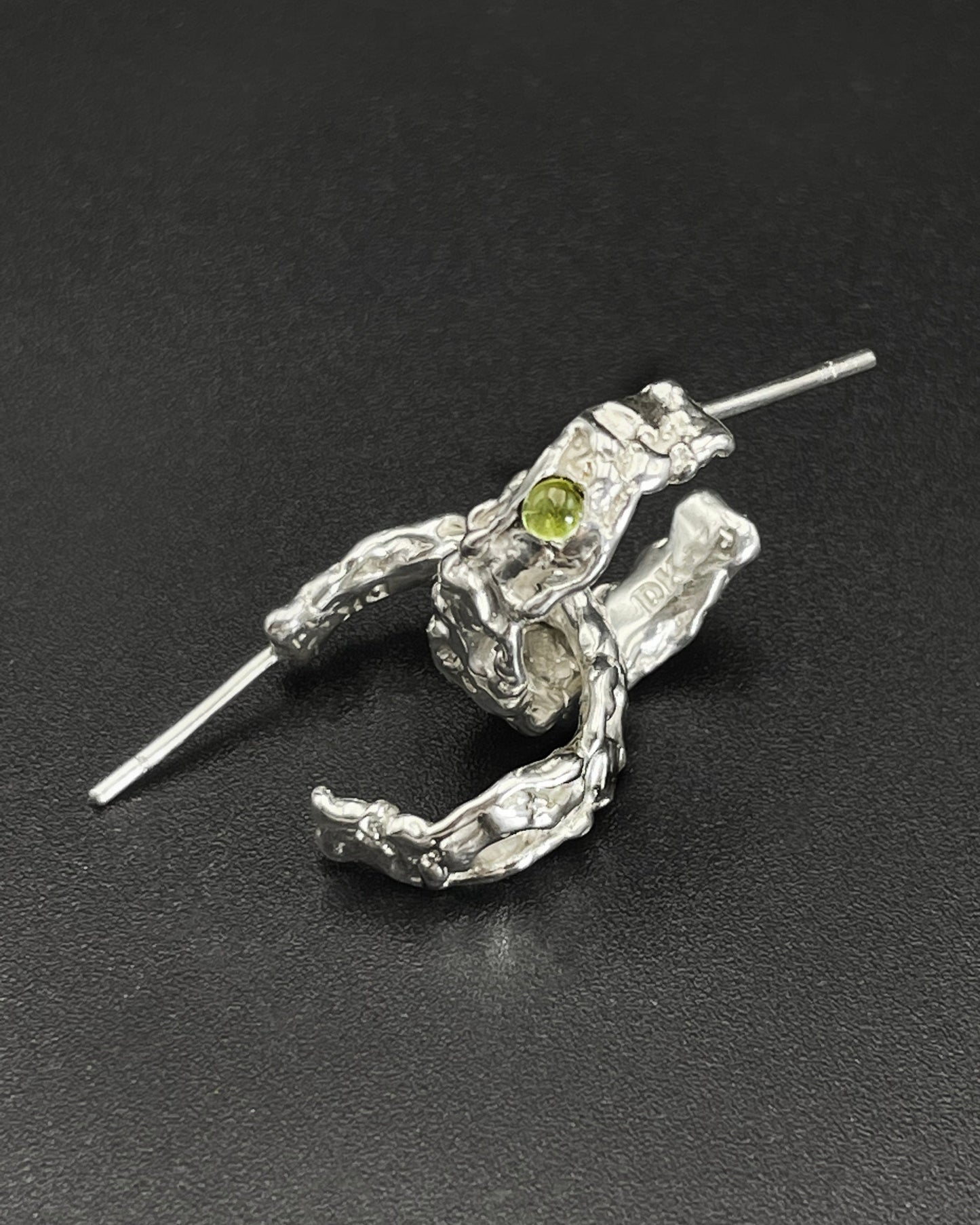 Green-eyed Twisted Terrain Hoops-Danielle Karlikoff-APOC STORE