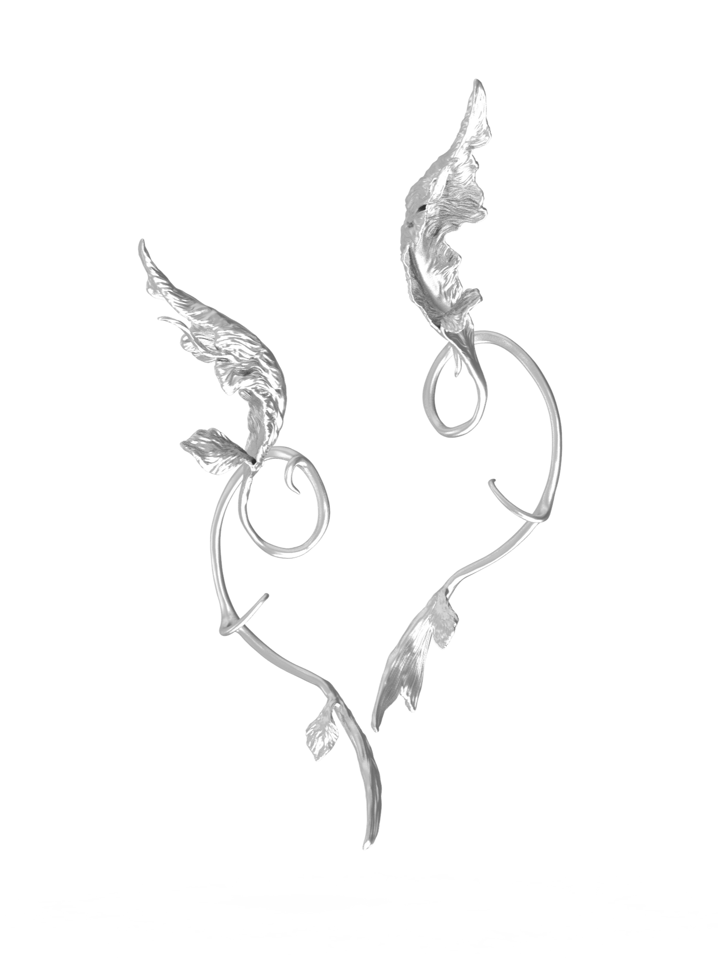 Sterling Silver Betta Ear Cuff-Ancient Future-APOC STORE