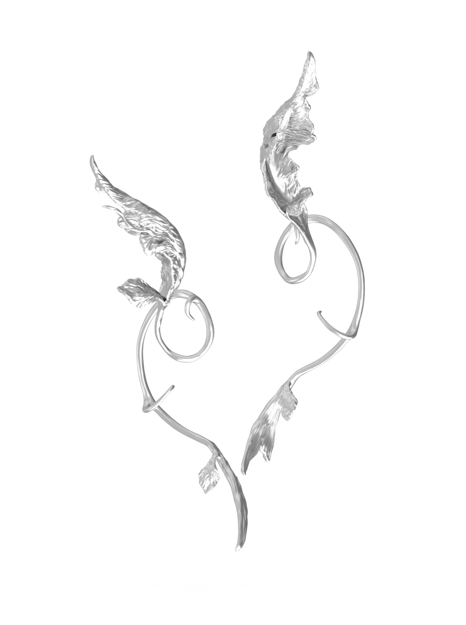 Sterling Silver Betta Ear Cuff-Ancient Future-APOC STORE