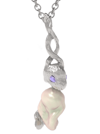 Silver Lucky Rabbit Pearl Necklace-Ancient Future-APOC STORE
