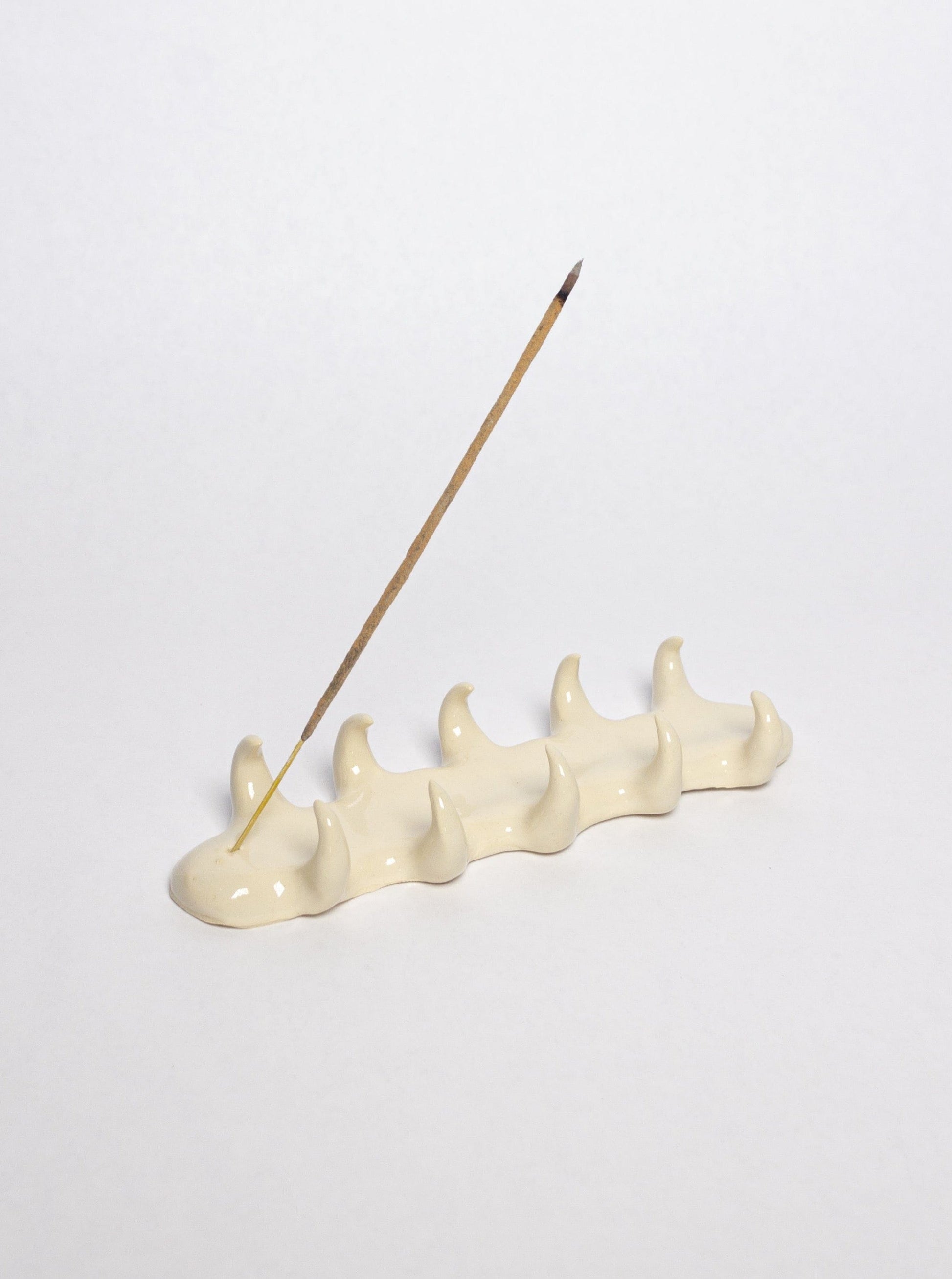 Beige incense holder - 5 rows-Cléo SJölander-APOC STORE