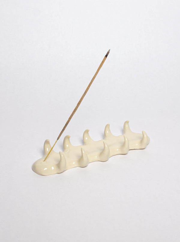 Beige incense holder - 5 rows-Cléo SJölander-APOC STORE