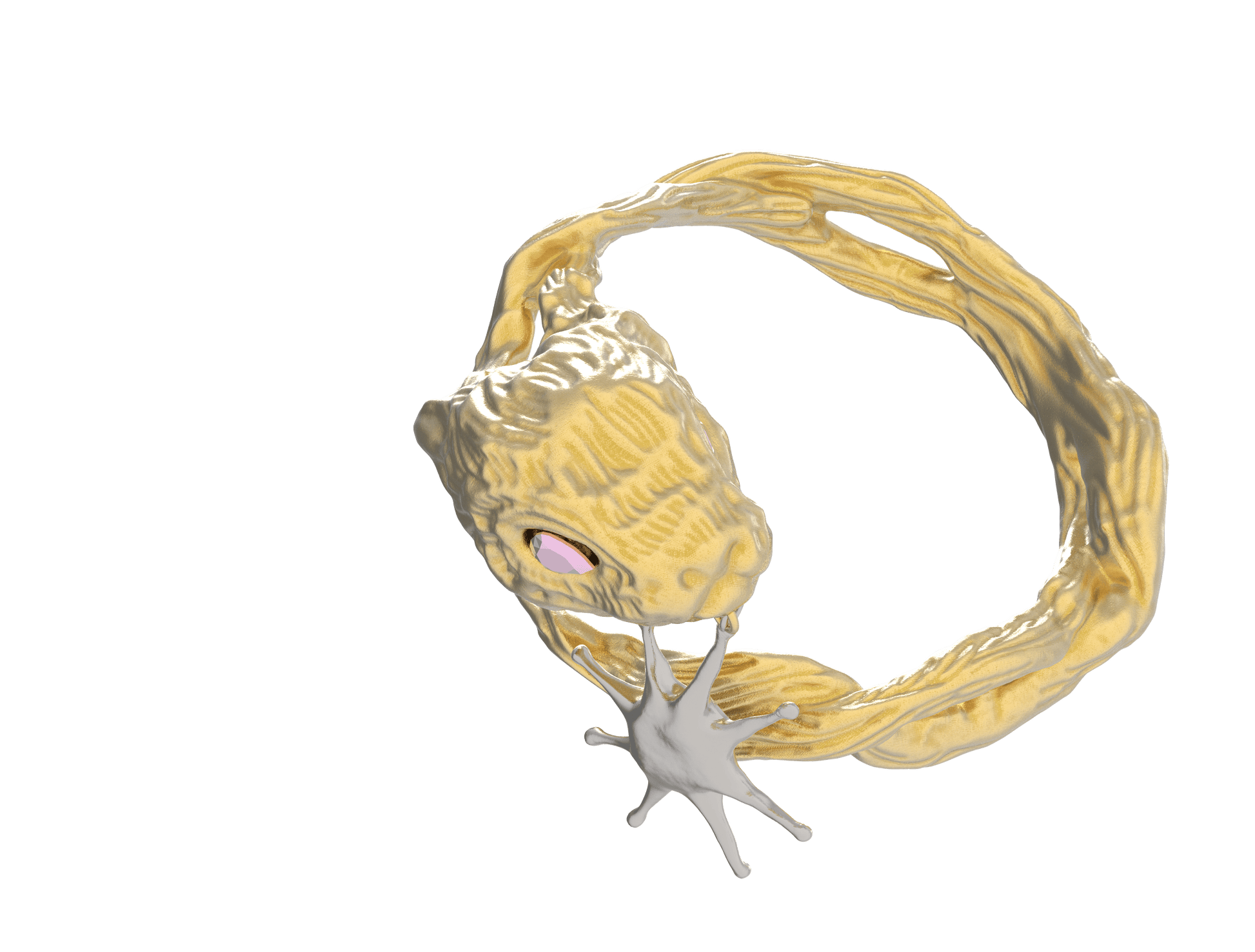 Gold Lucky Rabbit Ring with Stars-Ancient Future-APOC STORE