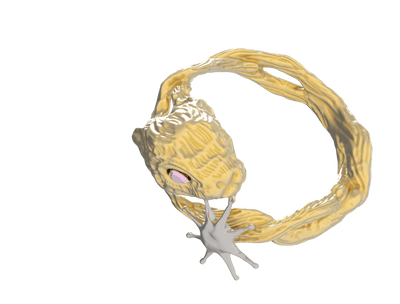 Gold Lucky Rabbit Ring with Stars-Ancient Future-APOC STORE