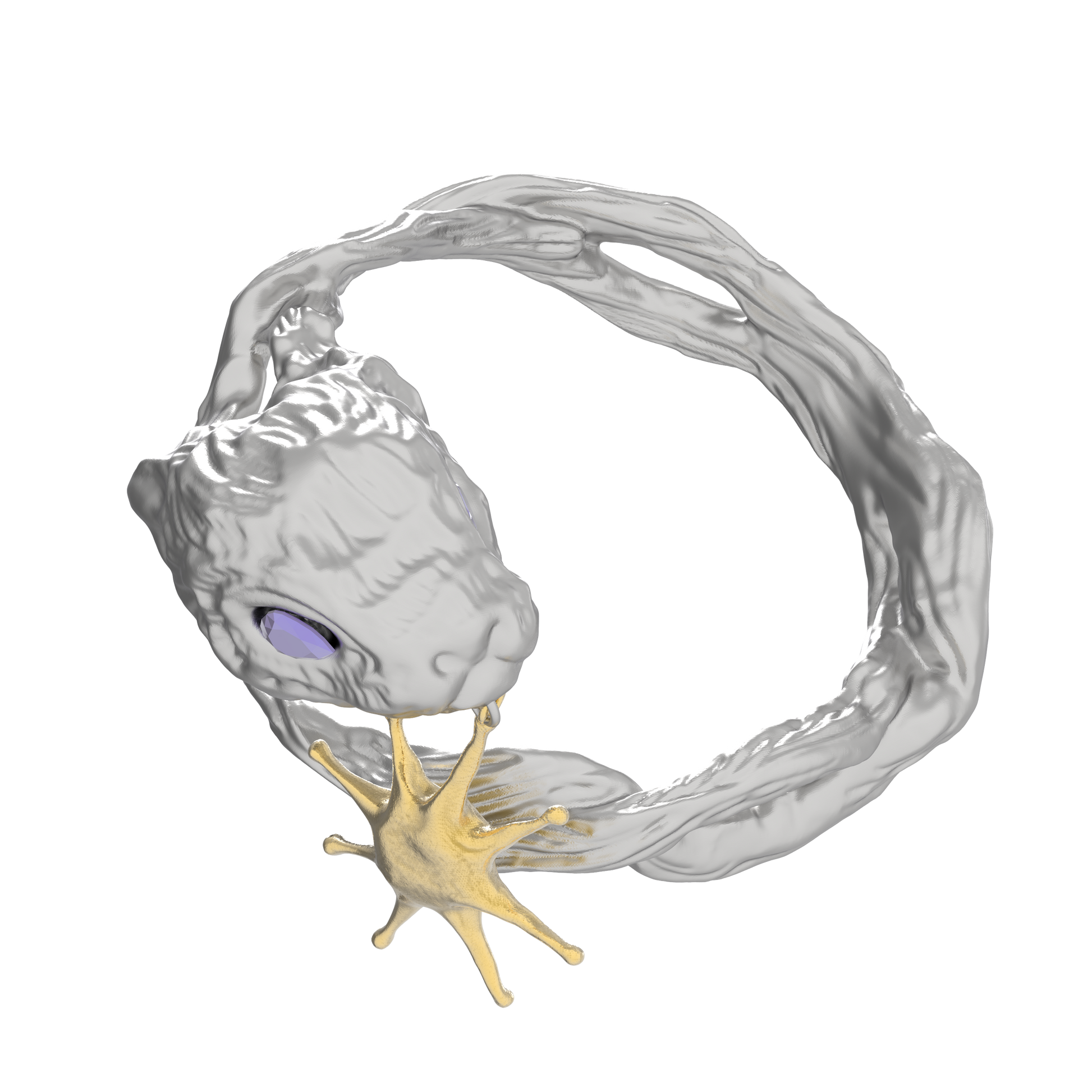 Silver Lucky Rabbit Ring with Stars-Ancient Future-APOC STORE