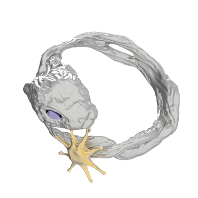 Silver Lucky Rabbit Ring with Stars-Ancient Future-APOC STORE