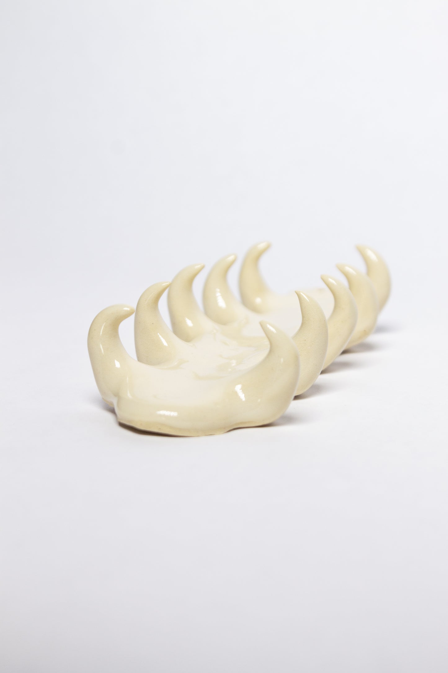 Beige incense holder - 5 rows-Cléo SJölander-APOC STORE