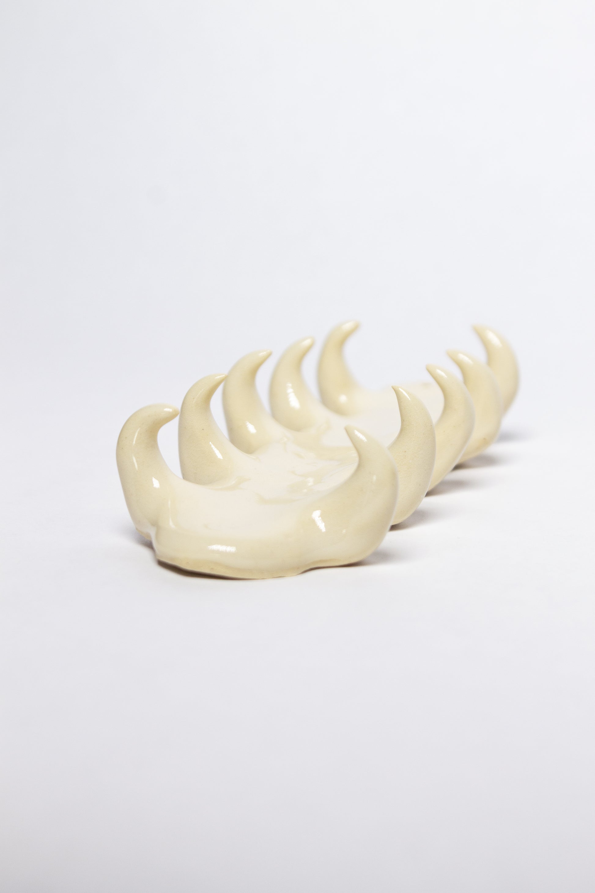 Beige incense holder - 5 rows-Cléo SJölander-APOC STORE