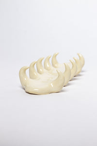 Beige incense holder - 5 rows-Cléo SJölander-APOC STORE