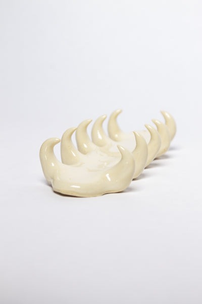 Beige incense holder - 5 rows-Cléo SJölander-APOC STORE