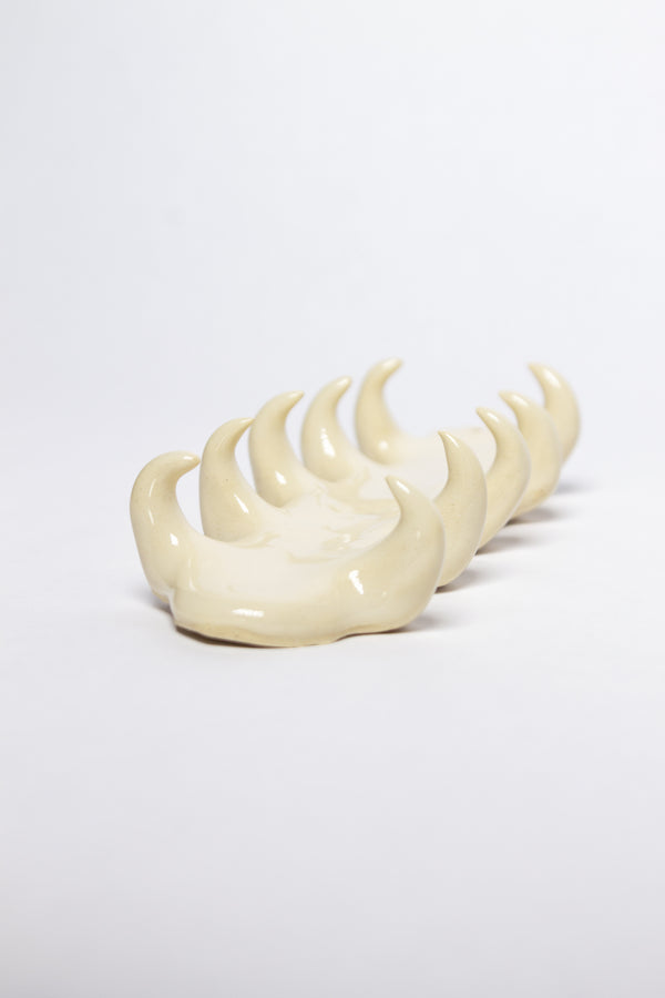 Beige incense holder - 5 rows-Cléo SJölander-APOC STORE