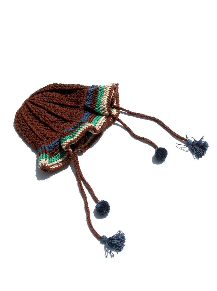 Crochet Pom Pom Bucket Hat-Soji Solarin-APOC STORE