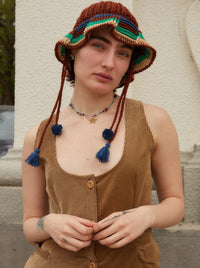 Crochet Pom Pom Bucket Hat-Soji Solarin-APOC STORE