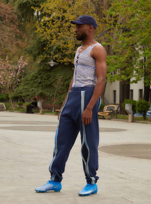 Excess Oval Knee Lounge Pants-Soji Solarin-APOC STORE