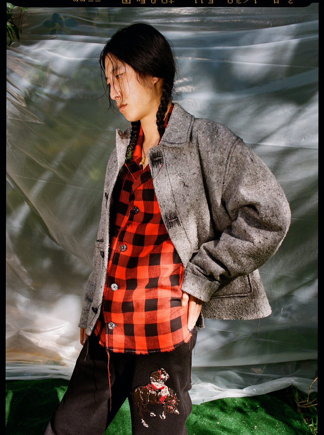 Grey Recycled Fiber Coat-Jetpack Hom(m)e-APOC STORE