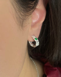 Green-eyed Twisted Terrain Hoops-Danielle Karlikoff-APOC STORE