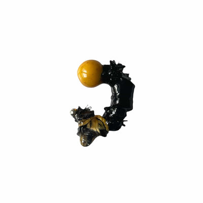 Small Resin Earcuff Yellow Black-Lueder x Kkrreeiiss-APOC STORE