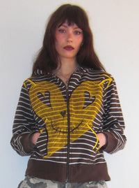 Striped Heart Hoodie-Anna Castellano-APOC STORE